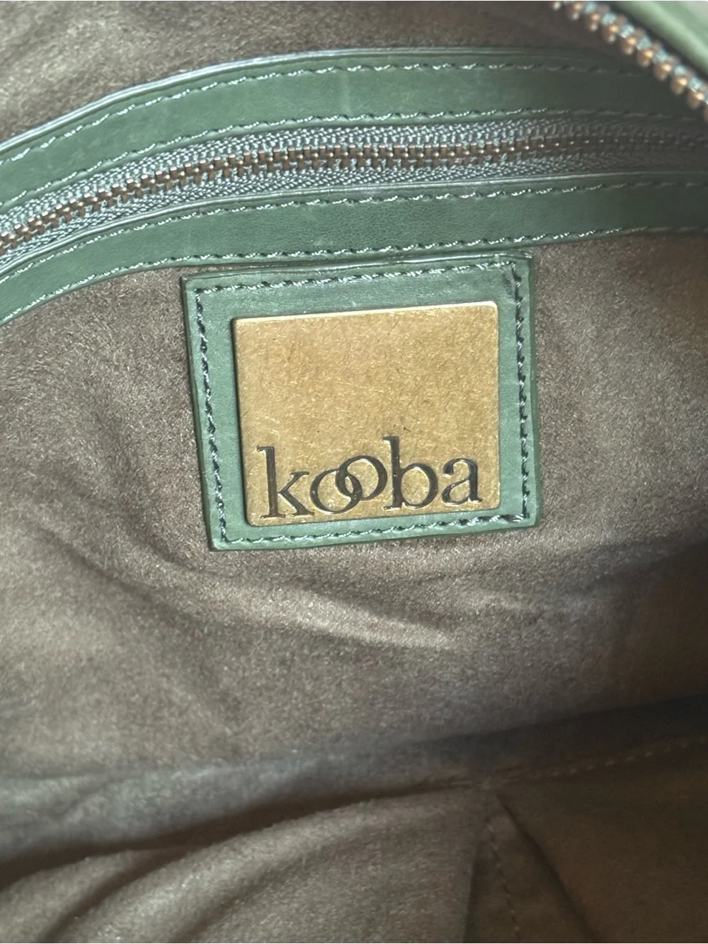 Kooba Green Leather Studded Hobo Shoulder Bag Y2K NWOT Boho Luxe